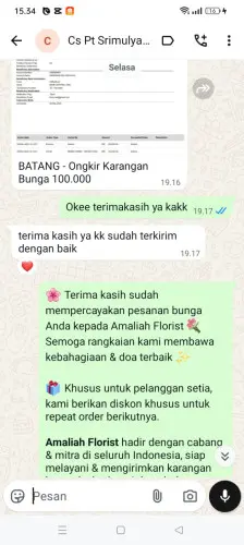 Testimonial Papan Bunga manado