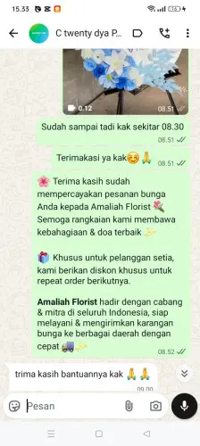 Testimonial Standing Flower manado