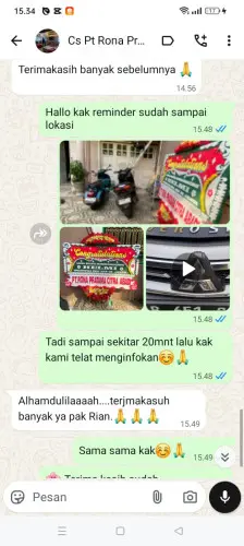 Testimonial Papan Bunga manado
